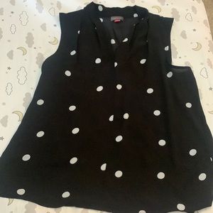 Vince Camuto Sheer Polka Dot Sleeveless